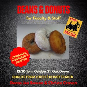ad for deans & donuts event